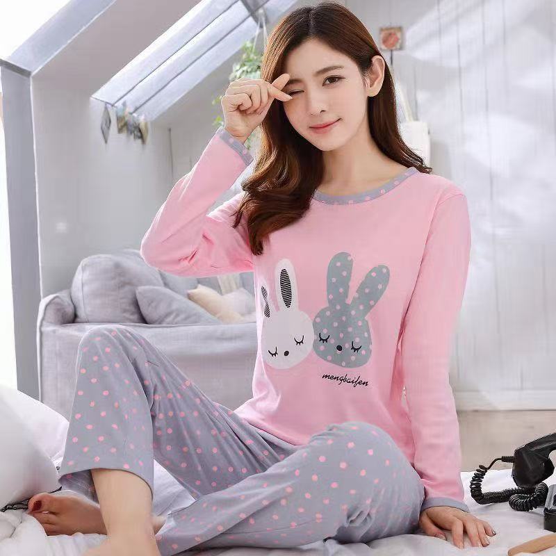 Long-sleeved thin pajamas set