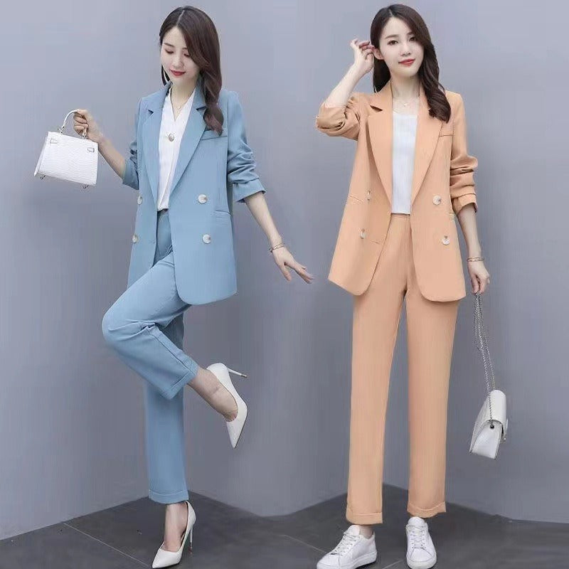 2025 suit suit women's new Korean version of spring and autumn casual temperament fashion professional wear loose large size suit