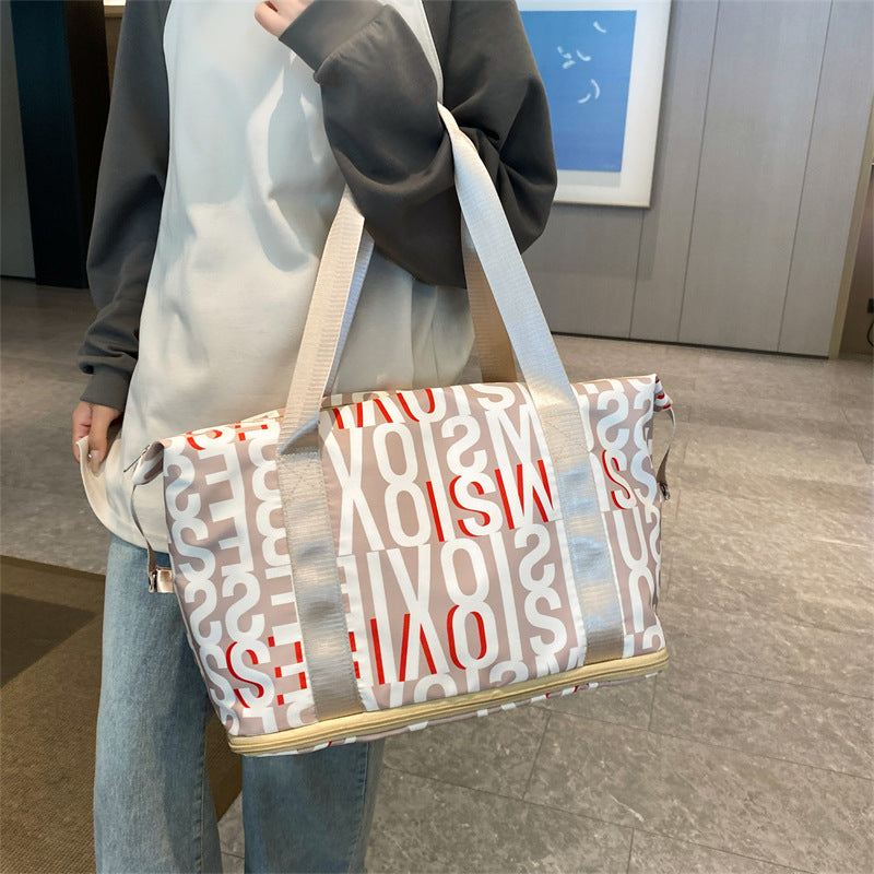 2025 new business trip large-capacity fitness travel bag high-end large bag hanging trolley case lightweight handbag