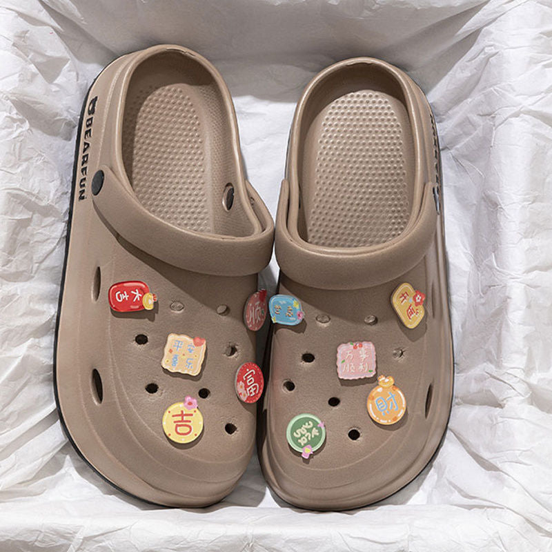 Hole shoes women's platform summer 2025 new home non-slip beach deodorant eva sandals slippers women's outer wear