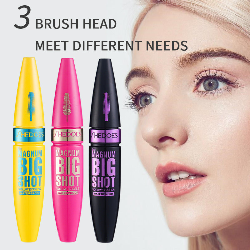 There are three popular brush heads, dense and elongated waterproof, sweat-proof and non-smudging long-lasting solid makeup mascara.