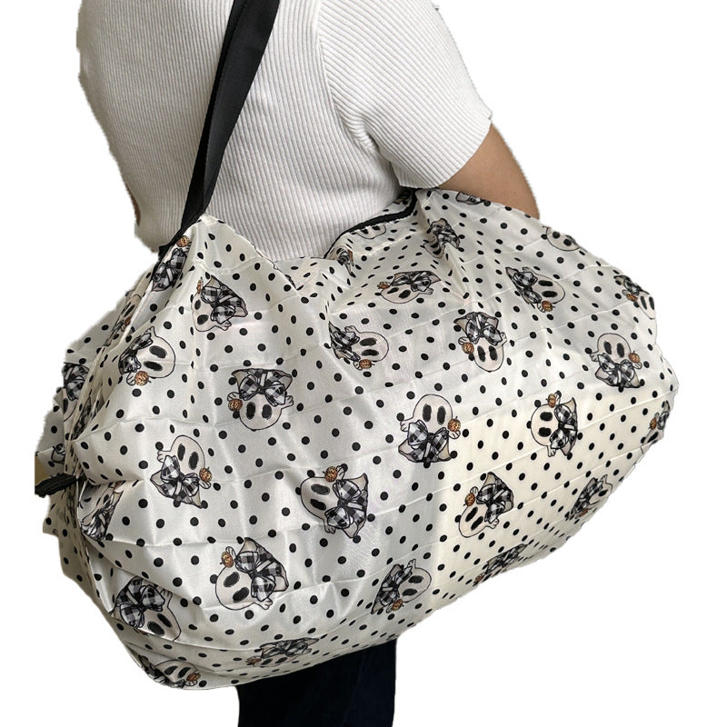 Portable foldable supermarket shopping bag large capacity bag waterproof cloth bag grocery bag tote bag large environmental protection bag