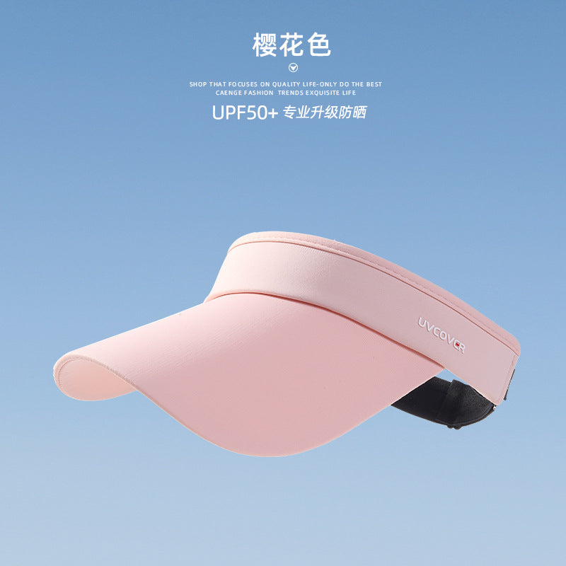 Running empty top sun hat women's ice silk UV protection summer sun hat outdoor sun protection hat