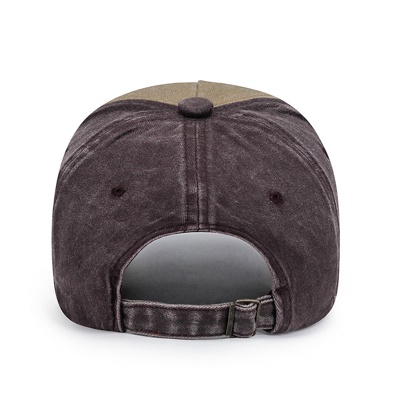 New washed flash patch three-dimensional embroidery letter baseball cap men and women youth old sun hat