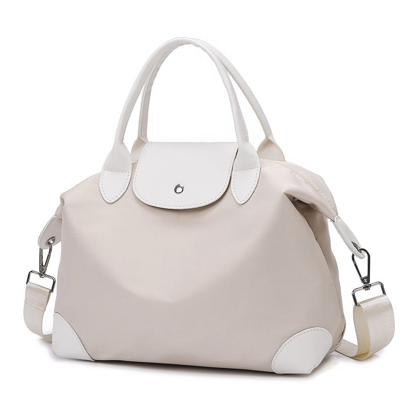 British retro short trip boarding bag shoulder oblique span bag nylon large capacity commuter versatile handbag women