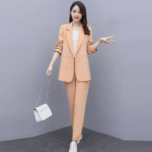 2025 suit suit women's new Korean version of spring and autumn casual temperament fashion professional wear loose large size suit