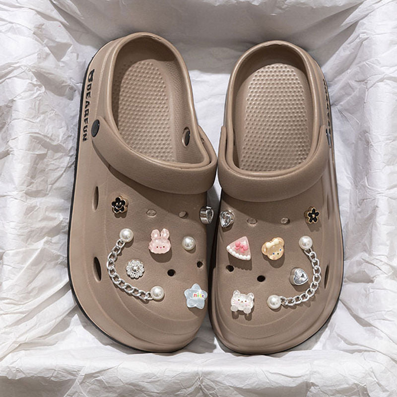 Hole shoes women's platform summer 2025 new home non-slip beach deodorant eva sandals slippers women's outer wear