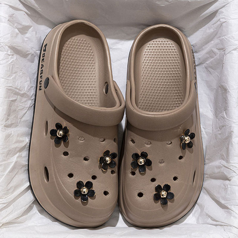 Hole shoes women's platform summer 2025 new home non-slip beach deodorant eva sandals slippers women's outer wear