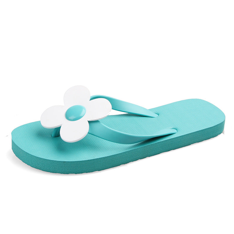 Holiday travel leisure sun flower toe cool slippers women beach shoes stepping on shit feeling home wear lip-flops women