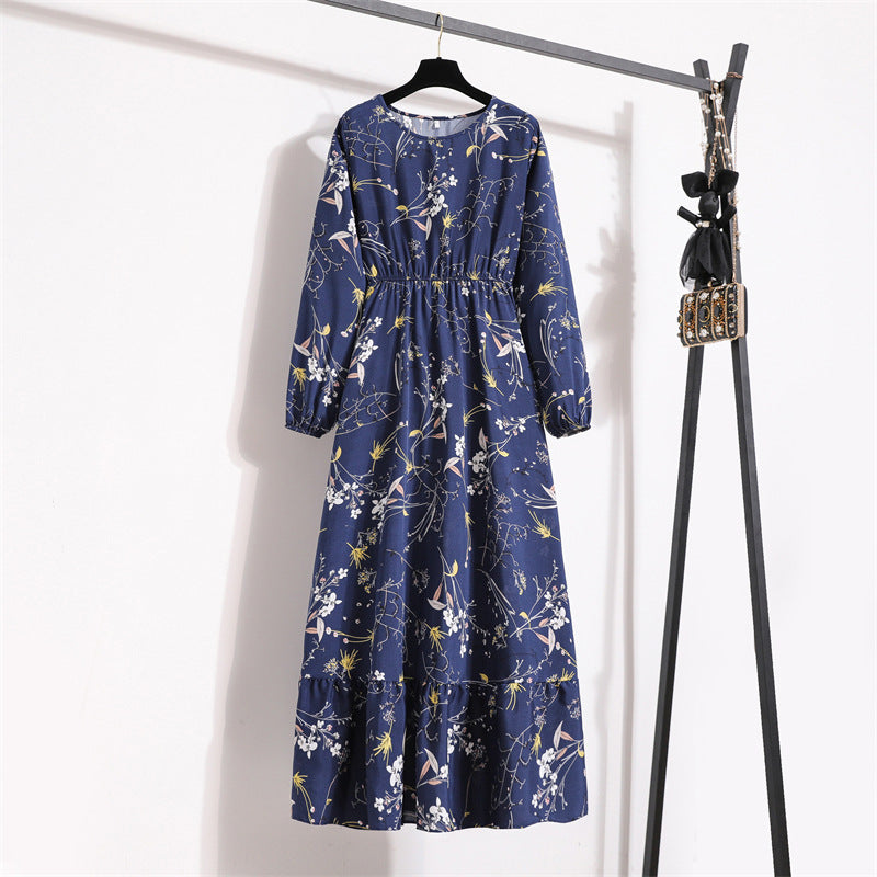 2025 new women's clothing French floral dress women's new design sense niche skirt elegant high sense waist dress