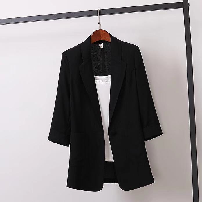 2025 new fashionable sweet large size women's clothing  blazer Korean version of casual suit