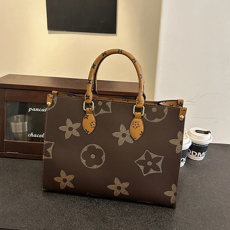 European and American retro women's bags 2025 new fashion foreign atmosphere handbags large capacity shoulder bags