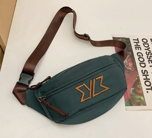 Early spring new breast bag women's messenger bag versatile couple mobile phone fanny pack large capacity trendy satchel men's single shoulder bag
