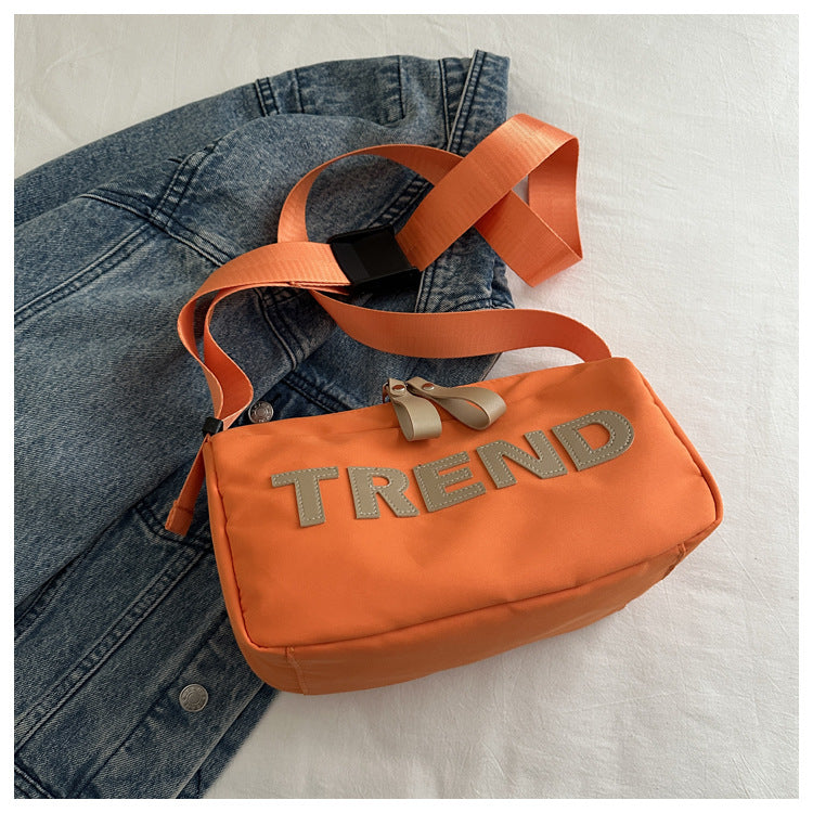 Oxford cloth bag women's 2025 new fashion sports fitness bag short trip shoulder bag red messenger women's bag
