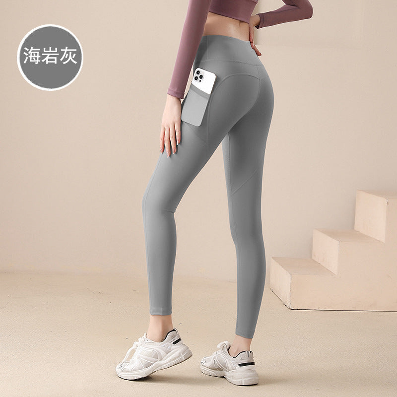 Yoga pants European and American leggings high waist leggings fitness pants hip lift high elastic pants yoga pants