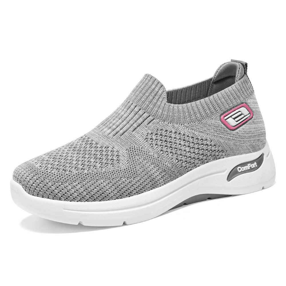 Shoes women's 2025 new foreign trade women's shoes casual and lightweight soft-soled mother shoes flat-soled fashionable breathable sports shoes women