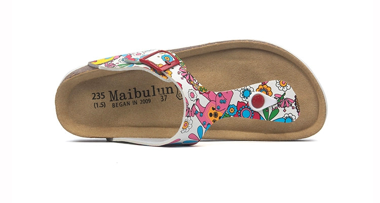 Cork Slippers Men and Women Couples Beach Home Outdoor Flip-flops Boken Shoes Summer