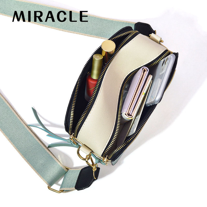 Manrike messenger bag European and American simple texture women's bag fashionable shoulder messenger large capacity camera bag