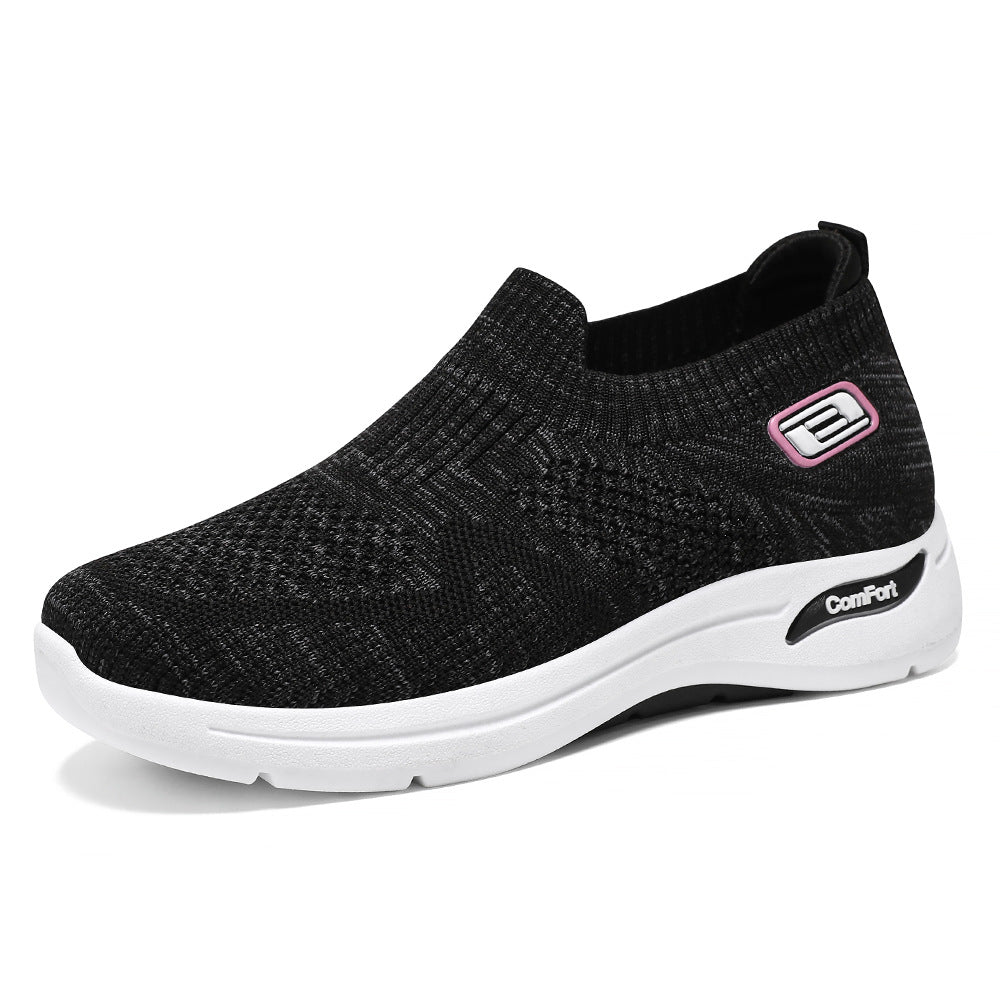 Shoes women's 2025 new foreign trade women's shoes casual and lightweight soft-soled mother shoes flat-soled fashionable breathable sports shoes women