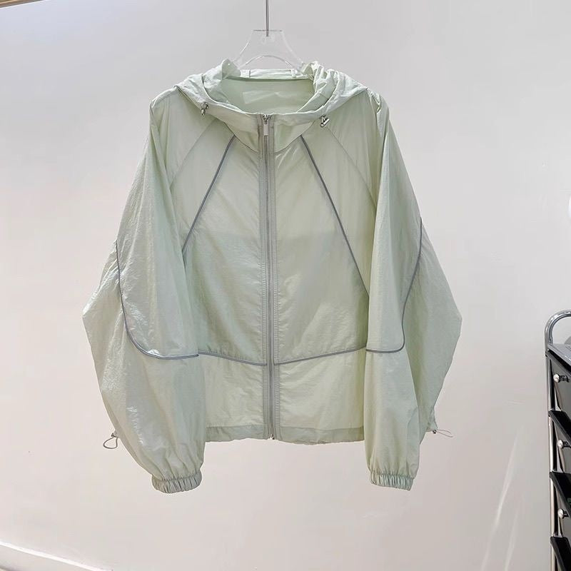 Breathable sun-drying clothes women's summer thin jacket 2025 new loose and versatile sun-drying clothes air-conditioning cardigan jacket