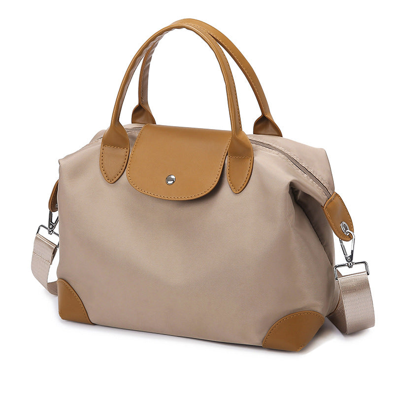 British retro short trip boarding bag shoulder oblique span bag nylon large capacity commuter versatile handbag women