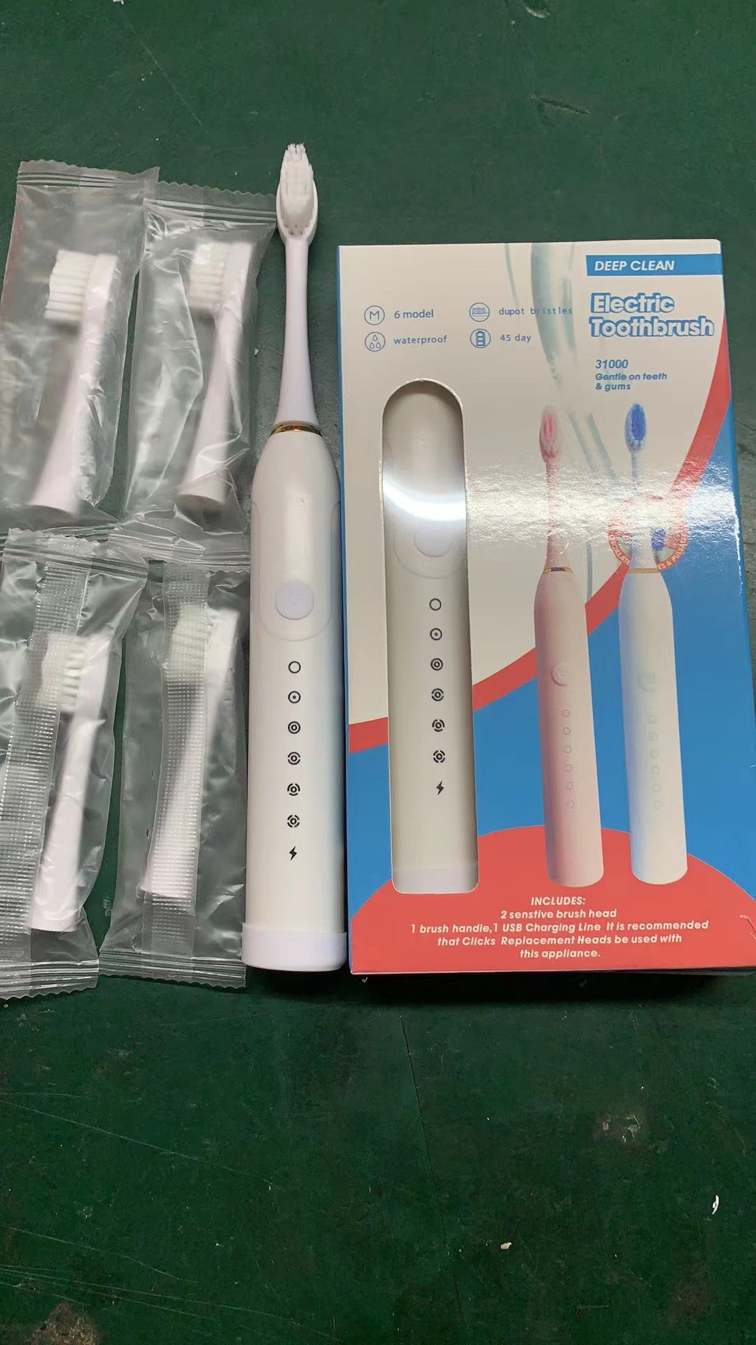 Electric toothbrush soft bristle rechargeable fully automatic waterproof ultrasonic electric toothbrush universal for adults