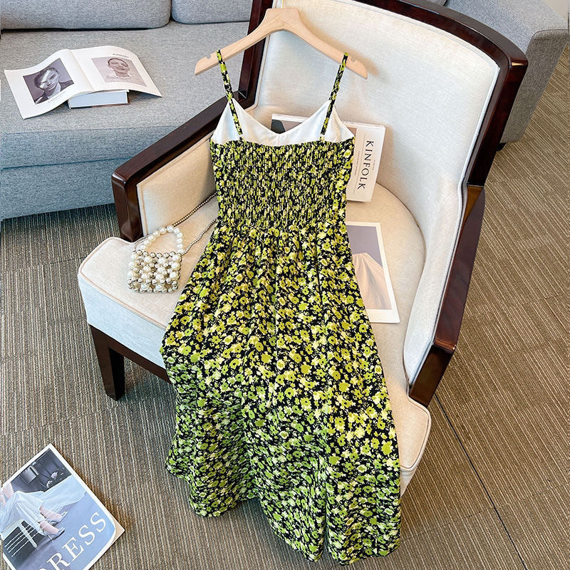 2025 spring new large size women's clothing fat MM sweet floral white dress knitted ice silk cardigan two-piece set