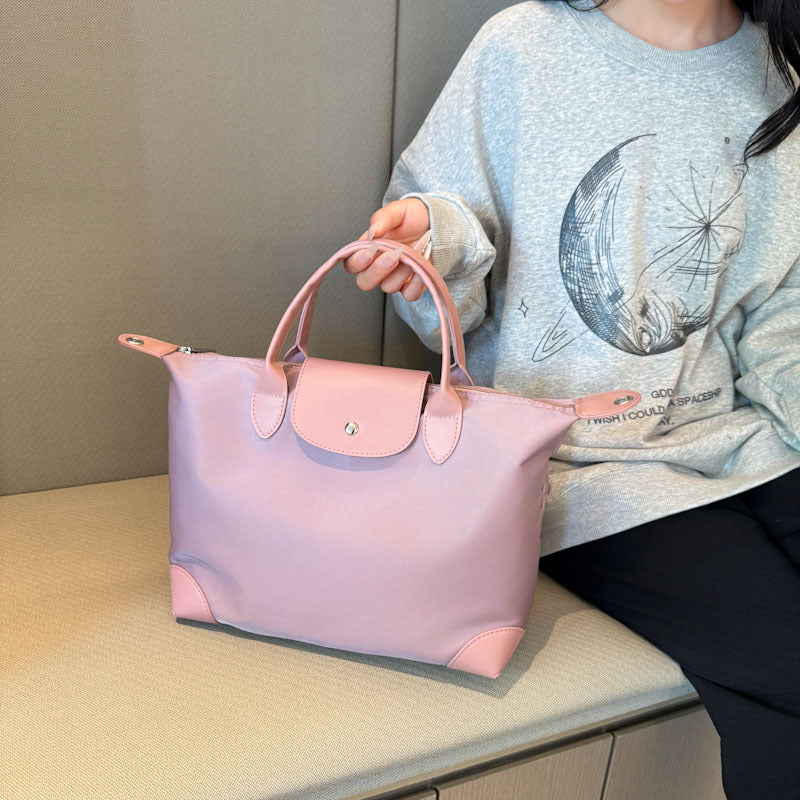 British retro short trip boarding bag shoulder oblique span bag nylon large capacity commuter versatile handbag women