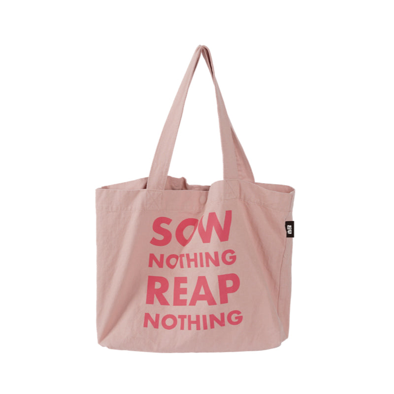 Washed cotton canvas bag Fashion versatile quotation Large capacity shoulder portable messenger bag Tote bag