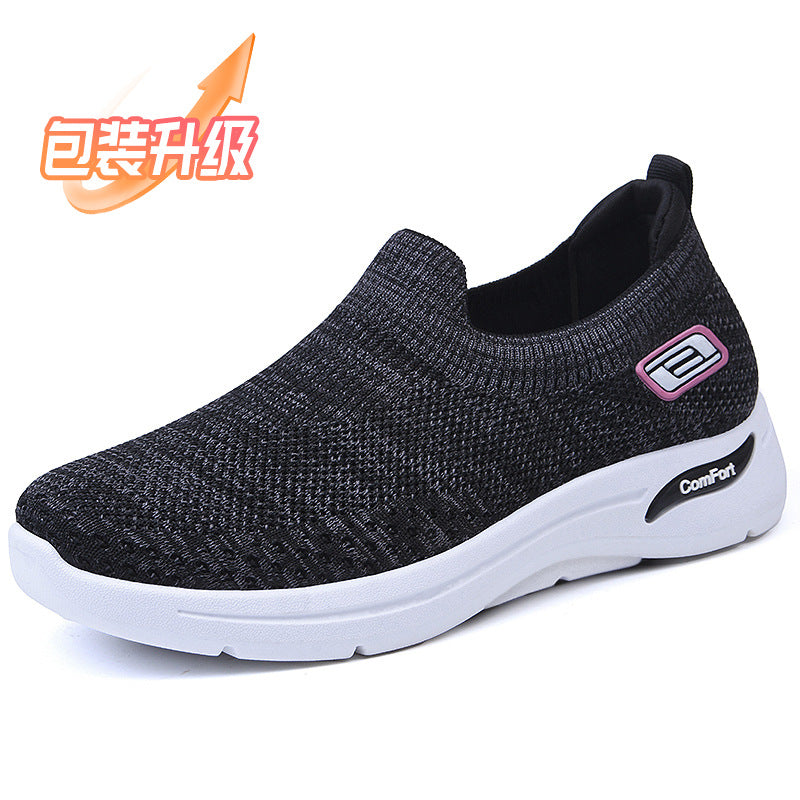 Shoes women's 2025 new foreign trade women's shoes casual and lightweight soft-soled mother shoes flat-soled fashionable breathable sports shoes women