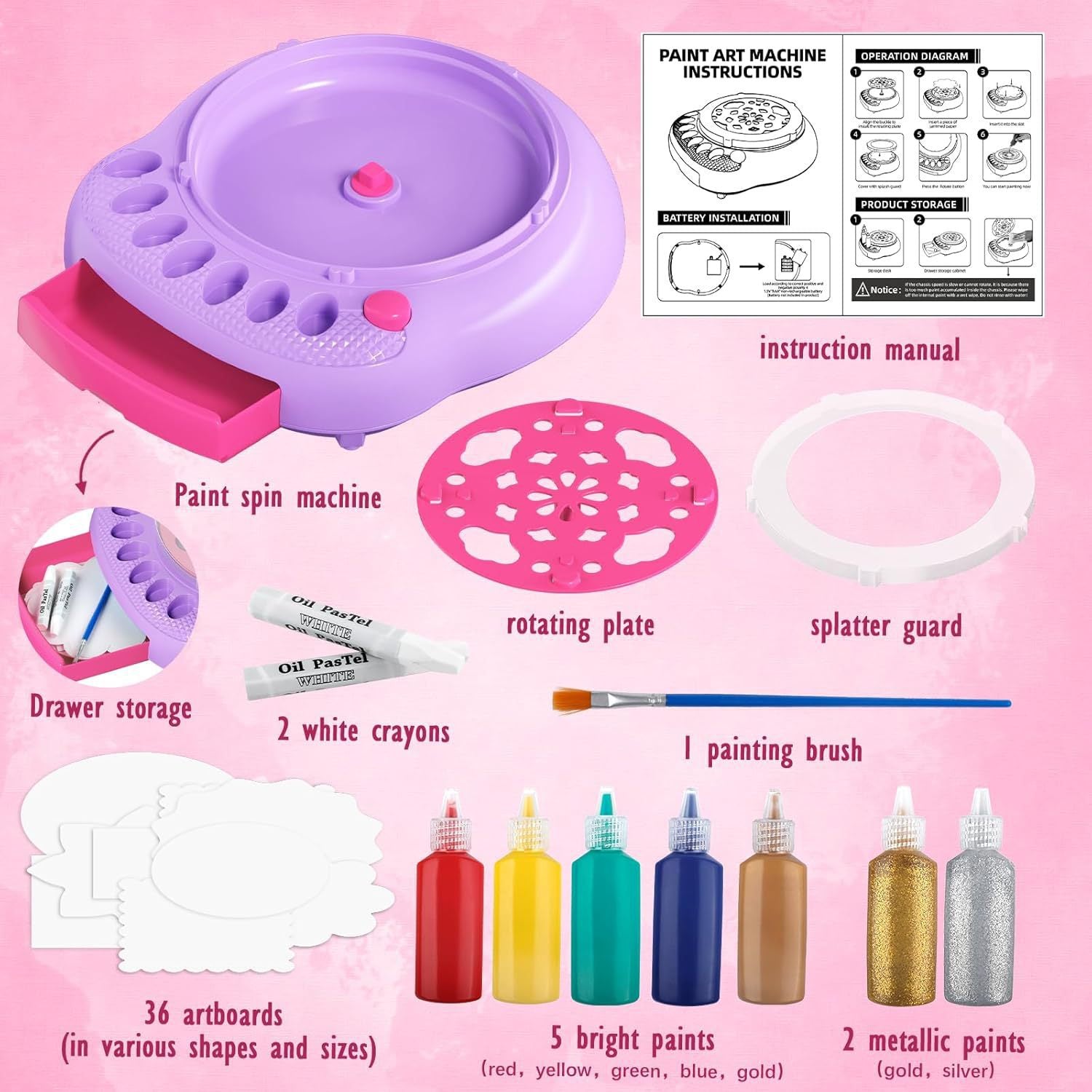 Cross-border children's coloring rotating electric graffiti clay toys Easter craft set boys and girls gifts