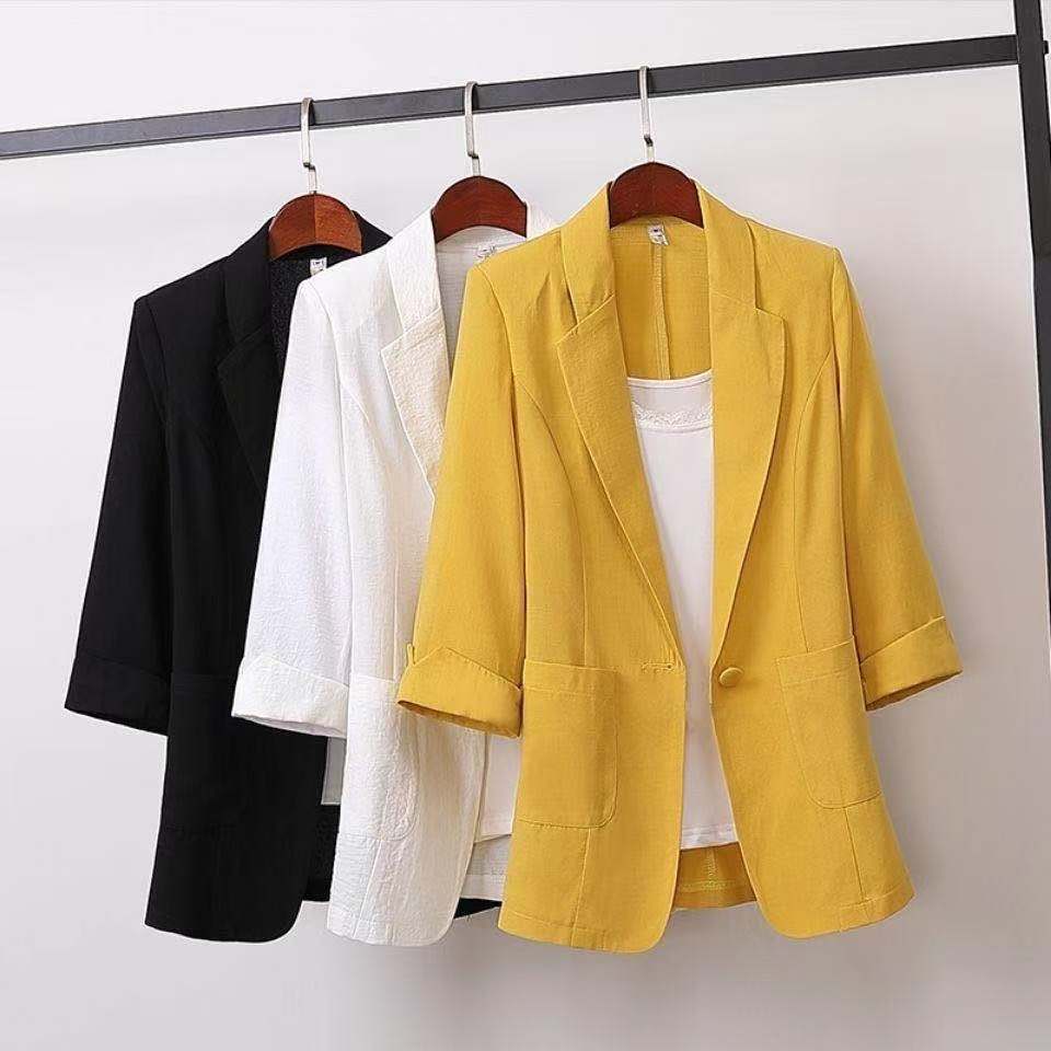 2025 new fashionable sweet large size women's clothing  blazer Korean version of casual suit