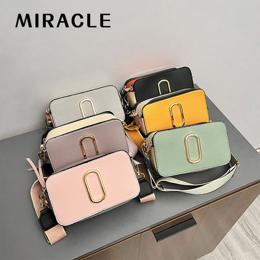 Manrike messenger bag European and American simple texture women's bag fashionable shoulder messenger large capacity camera bag