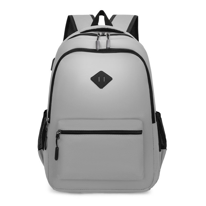 Business backpack large capacity solid color simple couple casual backpack campus style Japanese versatile women