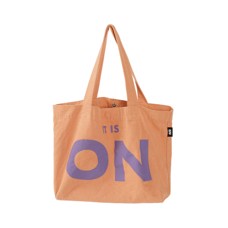 Washed cotton canvas bag Fashion versatile quotation Large capacity shoulder portable messenger bag Tote bag