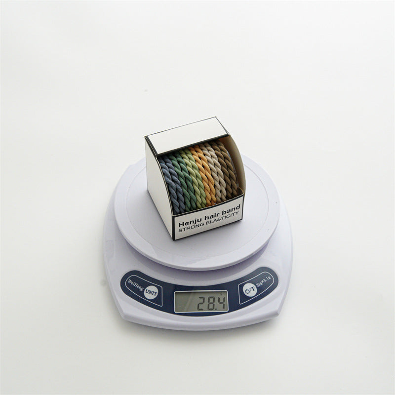 Summer high elastic rubber band women's hair tie rope headgear simple braided headrope durable and does not hurt hair ponytail hair band