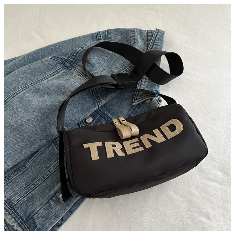 Oxford cloth bag women's 2025 new fashion sports fitness bag short trip shoulder bag red messenger women's bag