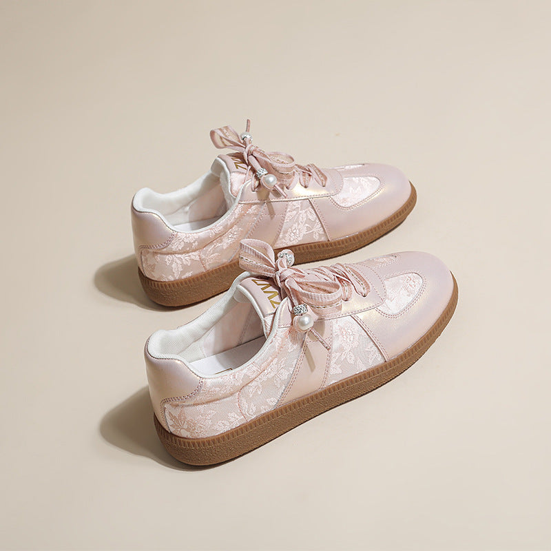 Retro Hong Kong style casual Forrest Gump board shoes 2025 new national style new Chinese style space-up German training little white shoes women's spring and summer