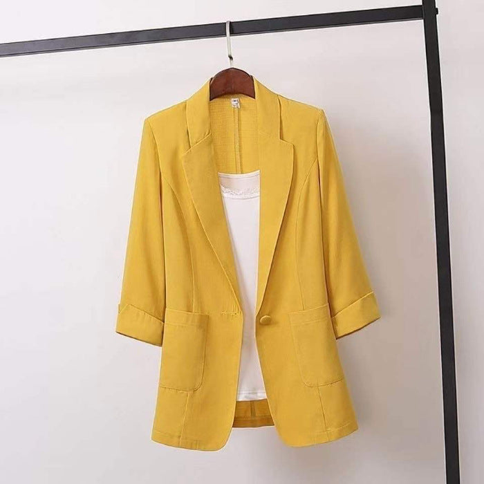 2025 new fashionable sweet large size women's clothing  blazer Korean version of casual suit