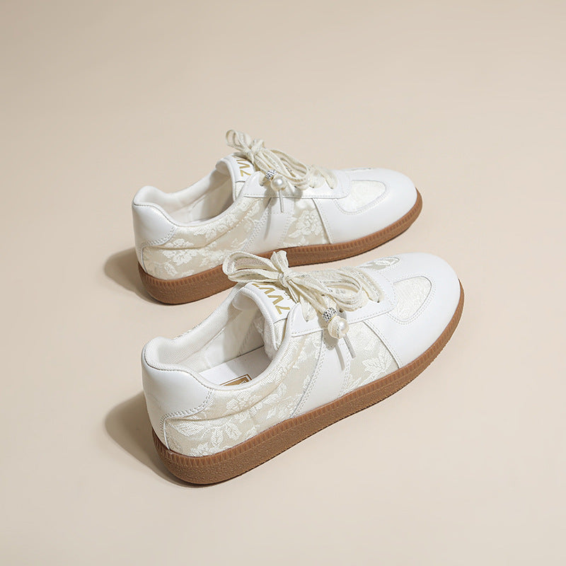 Retro Hong Kong style casual Forrest Gump board shoes 2025 new national style new Chinese style space-up German training little white shoes women's spring and summer