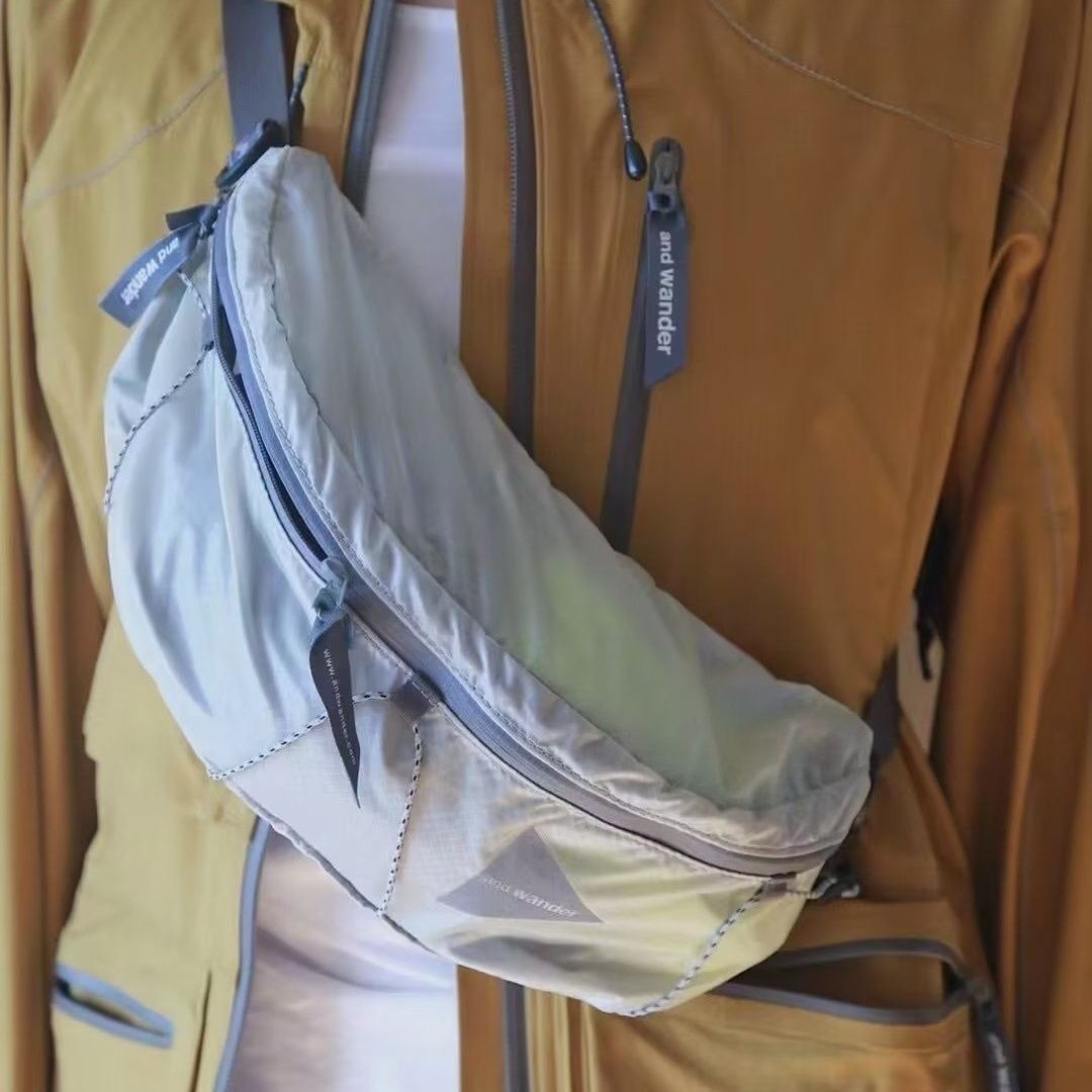 Burst Shuai ultra-light and thin 3m reflective and outdoor function waterproof DuPont plaid nylon fanny pack strap breast bag