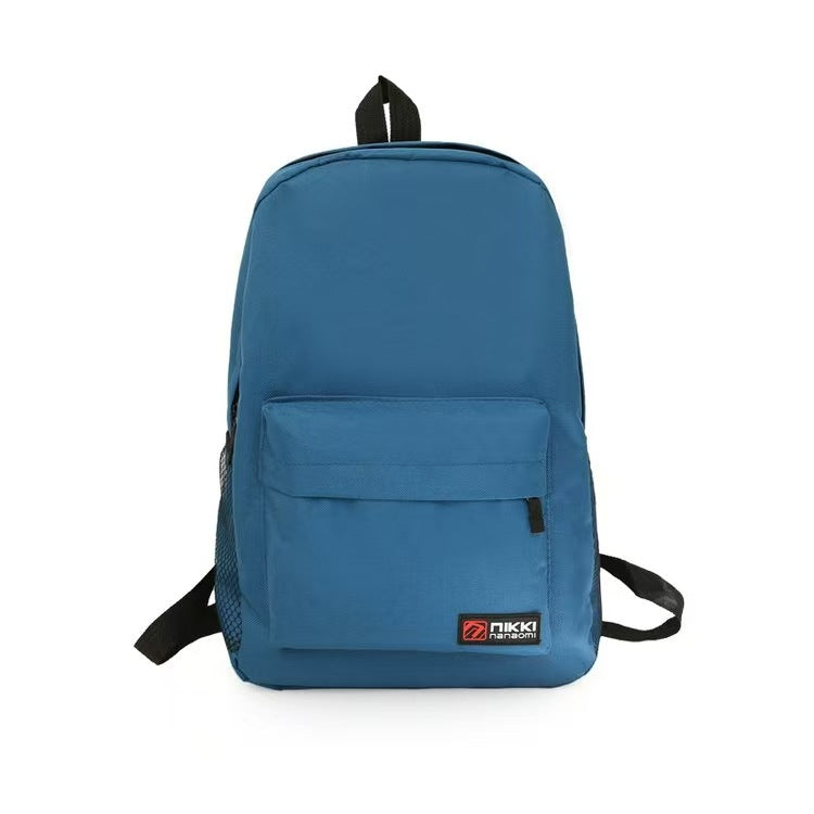 Business backpack large capacity solid color simple couple casual backpack campus style Japanese versatile women