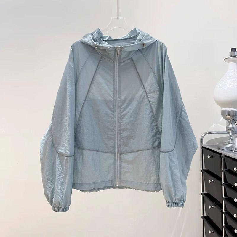 Breathable sun-drying clothes women's summer thin jacket 2025 new loose and versatile sun-drying clothes air-conditioning cardigan jacket
