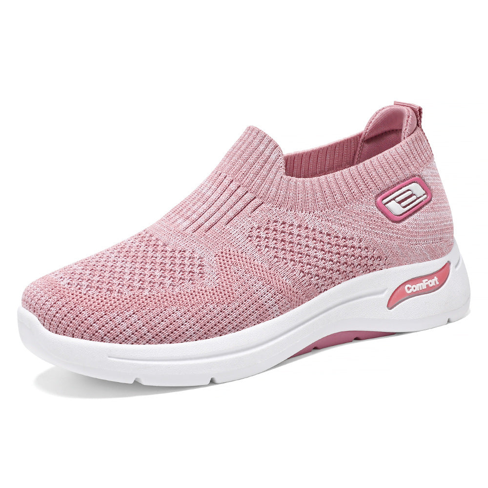 Shoes women's 2025 new foreign trade women's shoes casual and lightweight soft-soled mother shoes flat-soled fashionable breathable sports shoes women