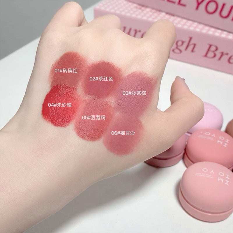 IMIO YOU Mousse Mist Velvet Lip Mud Velvet Matte Lipstick White Easy Coloring Set Student Party Plain Lip Gloss