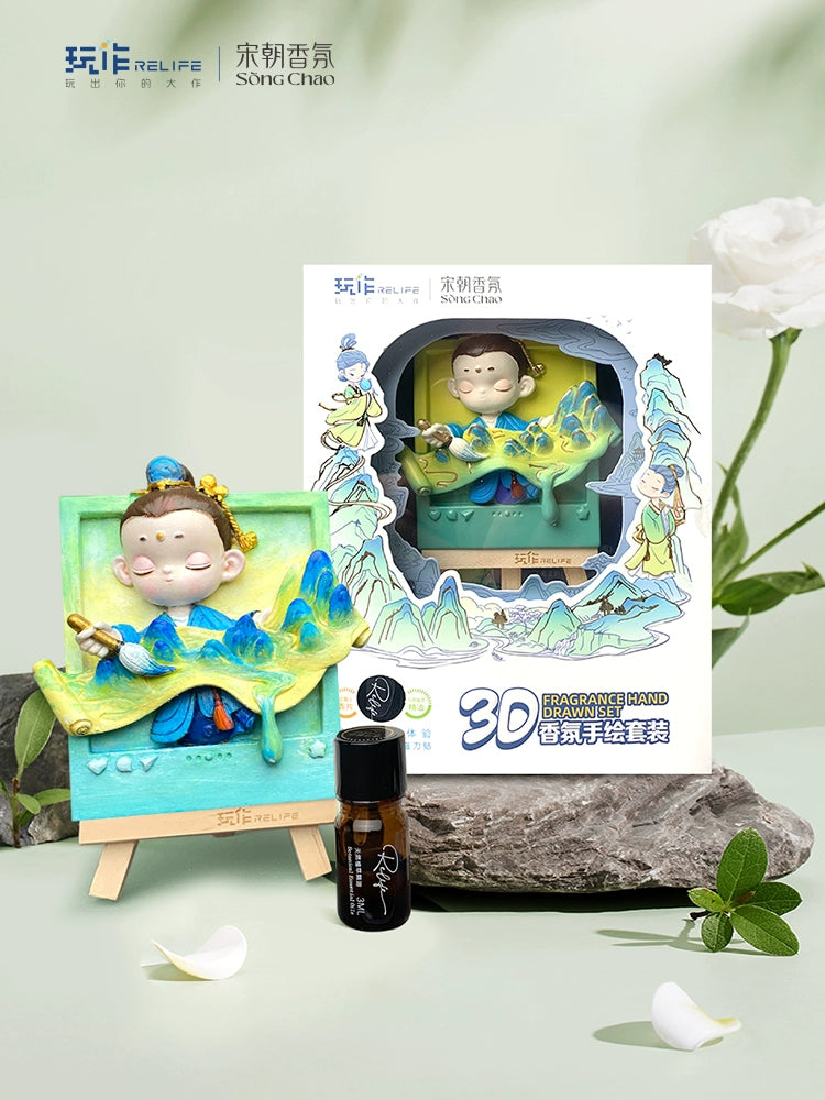 Aromatherapy refrigerator magnet coloring DIY digital oil painting Van Gogh acrylic paint three-dimensional relief painting