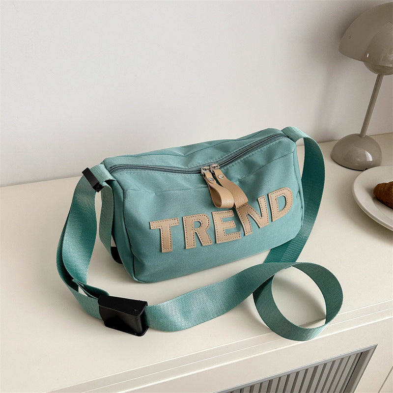 Letter printing fashion casual bag 2025 spring and summer new versatile ins shoulder messenger bag going out Korean women's bag