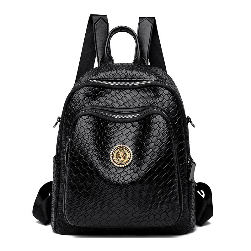 Fashion backpack women's 2025 new large-capacity soft leather anti-theft travel women's bag, foreign style versatile casual backpack