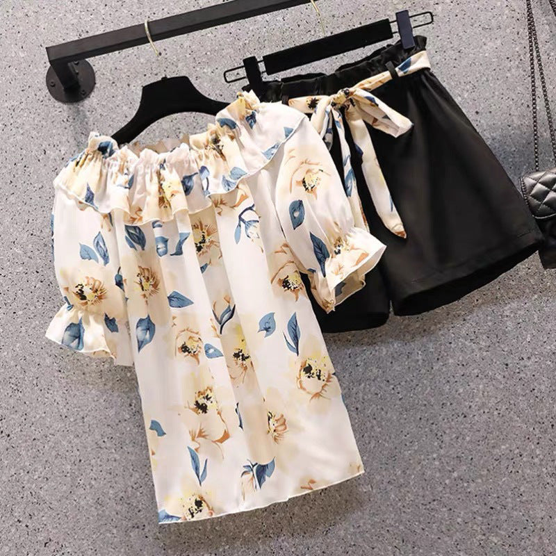 Single piece/set, large size women's clothing 2025 summer clothing, belly cover and thin set, fat sister, meat cover and slightly fat two-piece set.