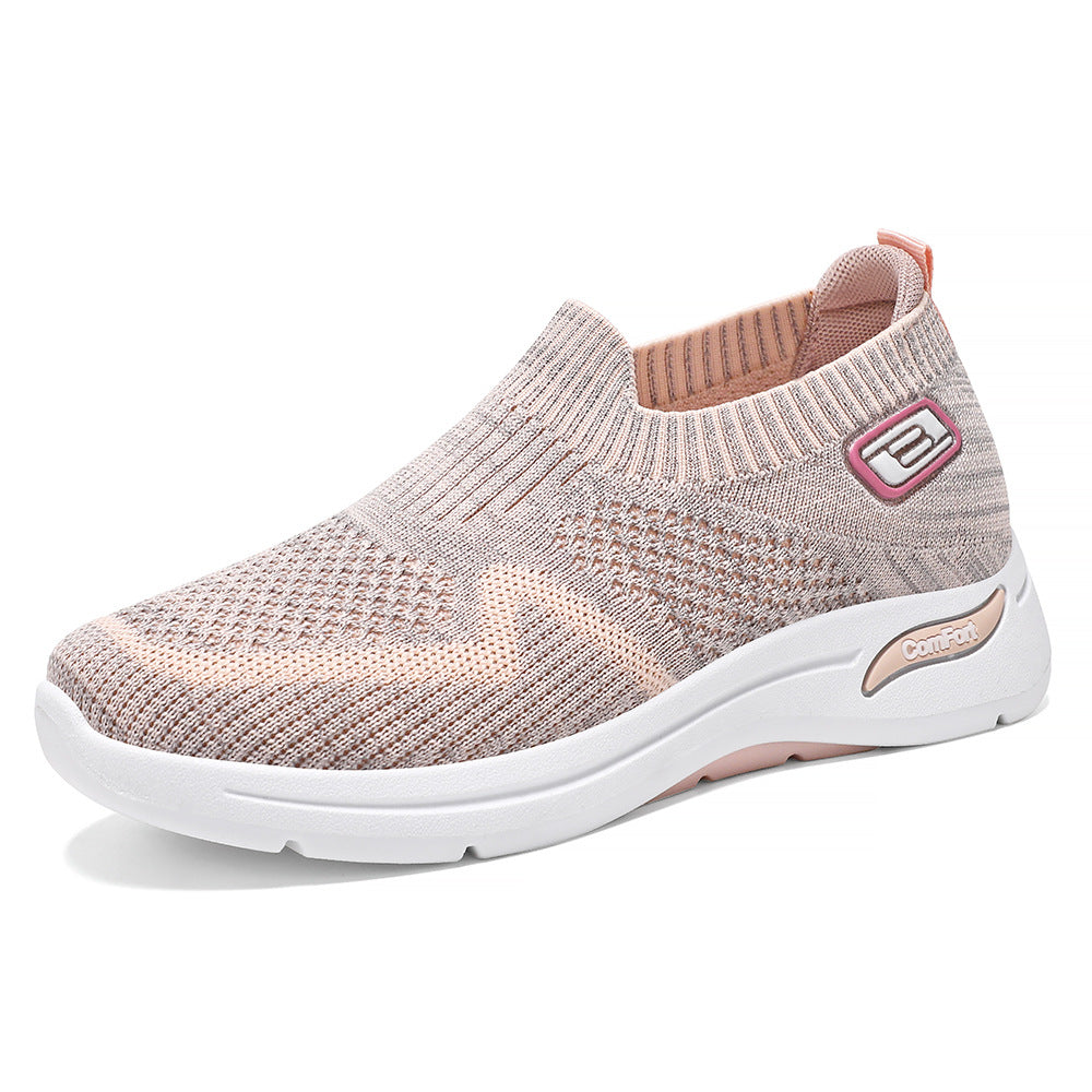 Shoes women's 2025 new foreign trade women's shoes casual and lightweight soft-soled mother shoes flat-soled fashionable breathable sports shoes women